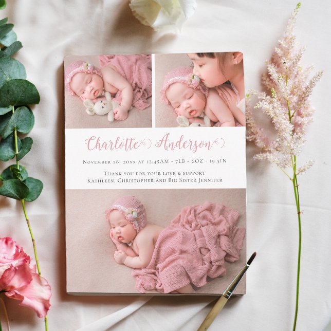 Anúncio Nascimento da Colagem de Fotos do 3 Novo Script Mo (Criador carregado)