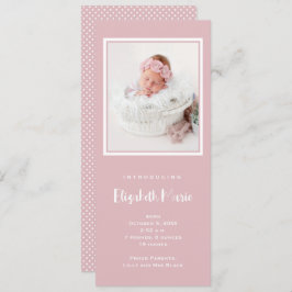 Anúncio Nascimento da Foto de Bebê Rosa