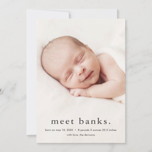 Anúncio Nascimento da Foto do Modern Baby 3 (Frente)