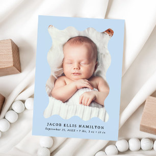 Anúncio Nascimento da Foto do Quadro de Onda Azul do Céu M