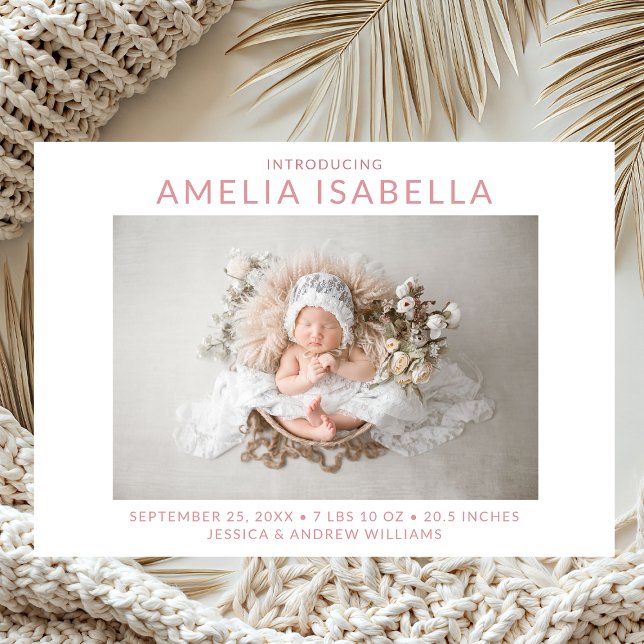 Anúncio Nascimento da Garota de Foto Moderna 2 (Criador carregado)