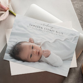 Anúncio Nascimento de Bebê de Script Minimalista Moderno E