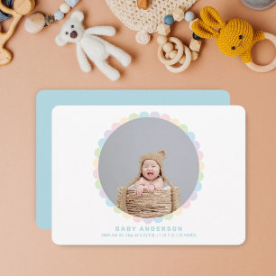 Anúncio Nascimento de Bebê Menino Menino Mínimo Moderno e