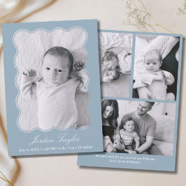 Anúncio Nascimento de recém-nascidos, Azul, Mínimo e Moder