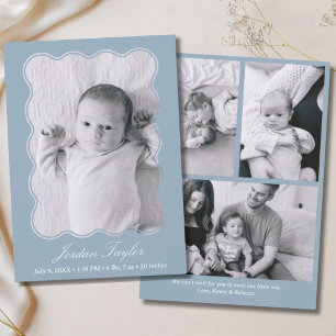 Anúncio Nascimento de recém-nascidos, Azul, Mínimo e Moder