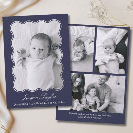 Anúncio Nascimento de recém-nascidos, Marinho mínimo moder