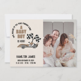 Anúncio Nascimento do Bebê-Carro de Raça desportiva