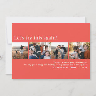 Anúncio Natal com fotos mínimas engraçadas modernas