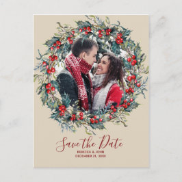 Anúncio Natal de inverno salve o cartão postal