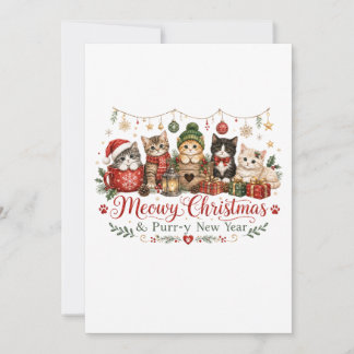 Anúncio Natal Meowy e Ano Novo Purr
