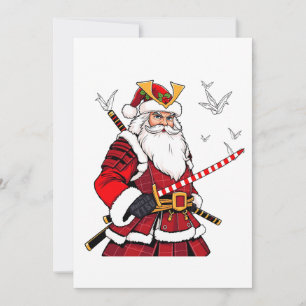 Anúncio Natal Papai Noel Samurai Arte Japonesa