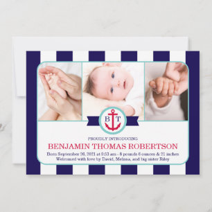 Anúncio náutico do nascimento do bebê