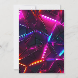 Anúncio Neon Geométrico Abstrato Futurista Cyberpunk