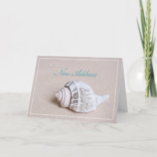 Anúncio New Address Card with Sand & Seashell