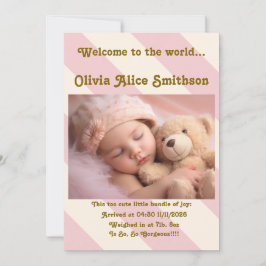 Anúncio New Arrival Baby Girl