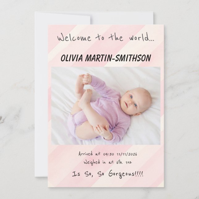 Anúncio New Arrival Baby Girl (Frente)