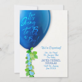 Anúncio New Baby Boy Announcement Card