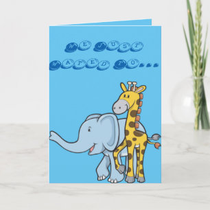Anúncio New Baby Boy Giraffe and Elephant