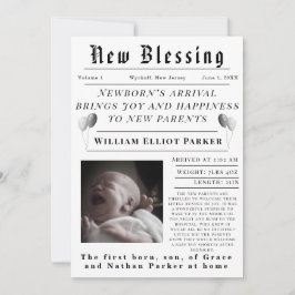 Anúncio New Blessing Birth Announcement