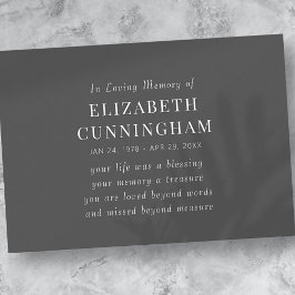 Anúncio No Loving Memory Memorial Modern Simple Cote