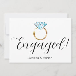 Anúncio Noivado de Anel de Diamante Envolvido Personalizad