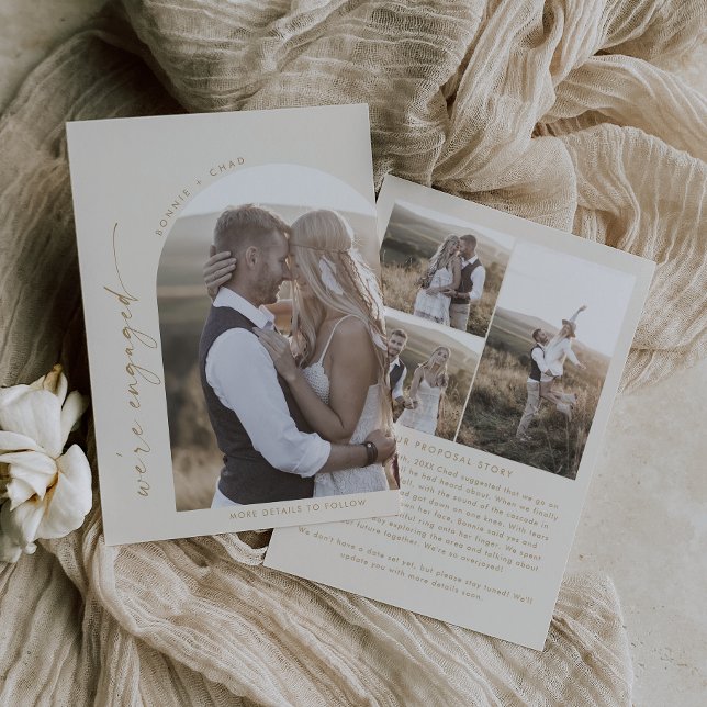 Anúncio Noivado de Fotografias da Proposta de Arch Moderna (Criador carregado)