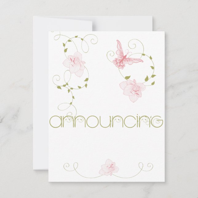 Anúncio Noivado de lírios cor-de-rosa com casamentos de ja (Frente)