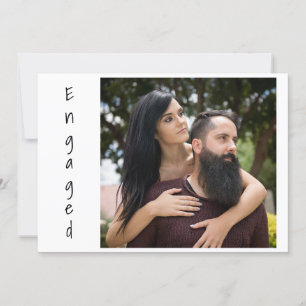 Anúncio Noivado de Penas Douradas e Rosa Boho