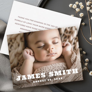 Anúncio Nome do novo obrigado de fotos do bebê