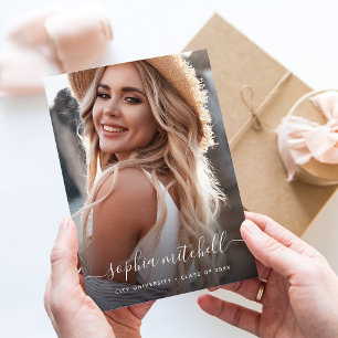 Anúncio Nome no Script Graduação de Fotos Rosa-Esbranqui