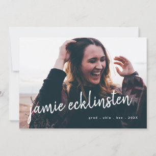 Anúncio Nomes de Formando de Script Fresco e Negrito Duas 