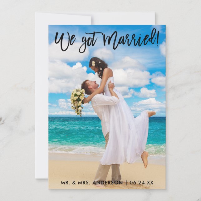 Anúncio Nos Casamos Com A Celebração De Escovas, Convide B (Frente)