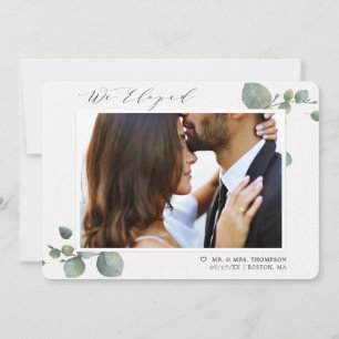 Anúncio Nós Elogiamos Casamento Elegante De Fotos Eucalyp