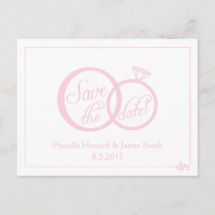 Anúncio Nós Fazemos Cartão Postal Save The Date de Casamen