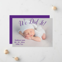 Anúncio Nós Fizemos Estatísticas de Foto de Nascimento com