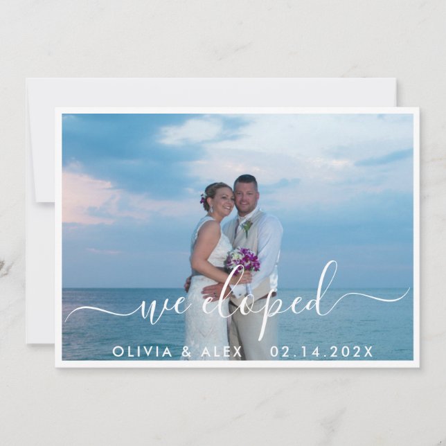 Anúncio Nós Fugimos Casamento Personalizado Foto (Frente)