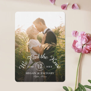 Anúncio Nós ligamos o casamento de fotos clássicas do nó