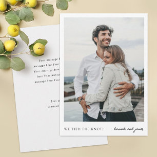 Anúncio Nós ligamos o casamento de fotos simples do nó