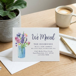 Anúncio Nós Mudamos Floral Novo Endereço Mudança