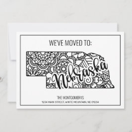 Anúncio Nos mudamos para o estado de Nebraska Floral Manda