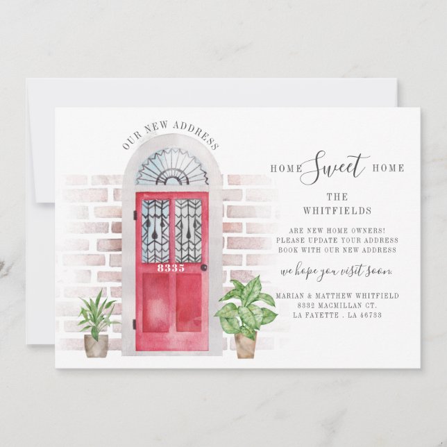 Anúncio Nós Mudamos Porta Vermelha Boho Mudança (Frente)