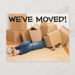 Anúncio Nós nos mudamos - Cartão postal de mudança de ende
