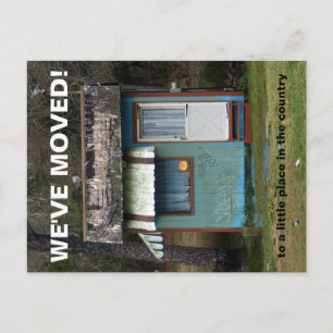 Anúncio Nós nos mudamos - Cartão postal de mudança de ende
