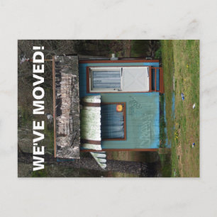 Anúncio Nós nos mudamos - Cartão postal de mudança de ende