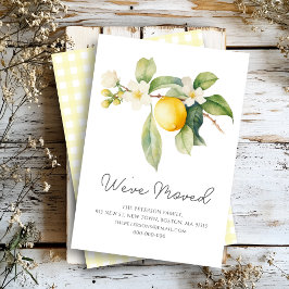 Anúncio Nós nos mudamos | Endereço Novo Lemon Blossom