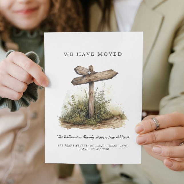 Anúncio Nós nos mudamos - Novo Endereço Placa de Estrada (Criador carregado)