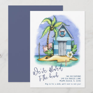 Anúncio Nós nos mudamos para a Praia Tropical Aquarela
