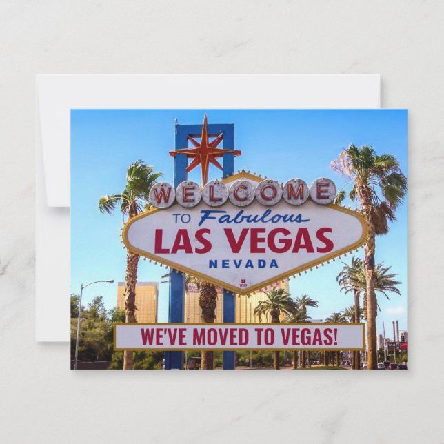 Anúncio Nós nos mudamos para Las Vegas Nova Casa (Frente)