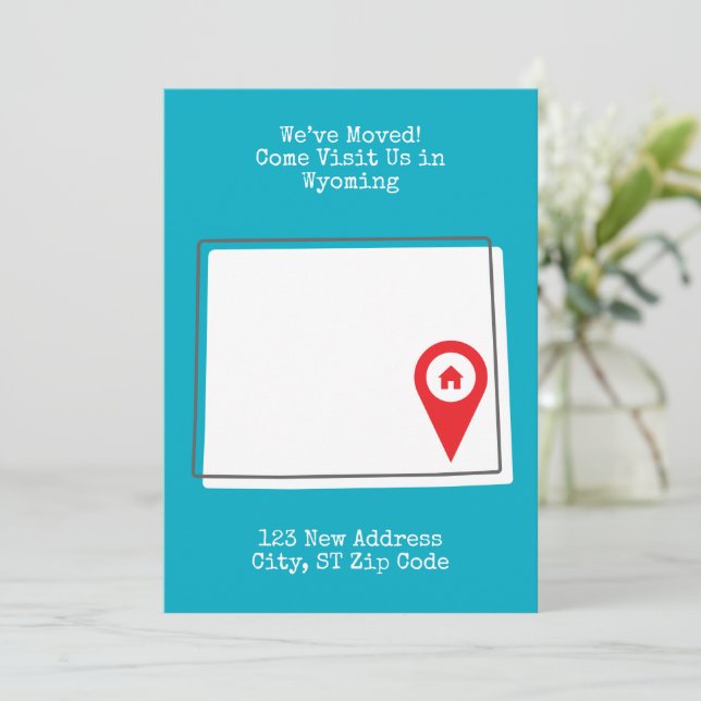 Anúncio Nós nos mudamos! Venha nos visitar em Wyoming (Em pé/Frente)