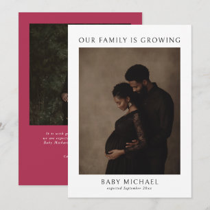 Anúncio Nossa Família Está Crescendo Gravidez De Foto Mode